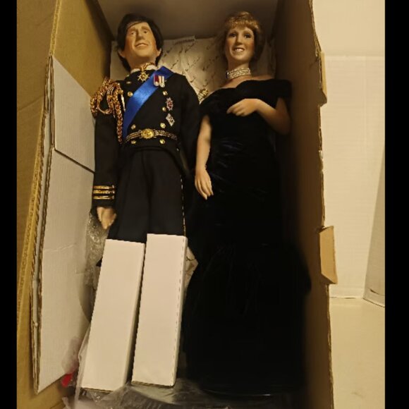 Prince Charles Bridegroom, & Princess Diana Porcelain Dolls - Picture 3 of 3